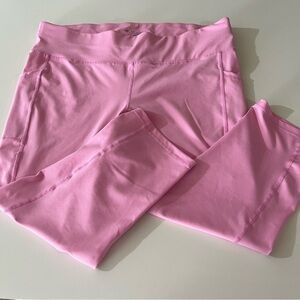 Ideology Pink Performance Leggings women’s size 1X side pockets pull on capris